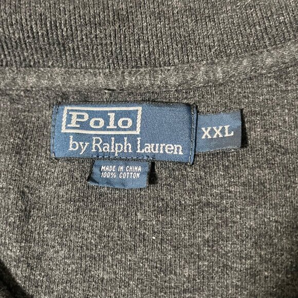 Polo By Ralph Lauren Mens 1/4 Zip Gray‎ Pull Over Sweater Size XXL - Picture 4 of 7